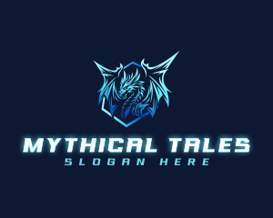 Mythical Fierce Dragon logo design