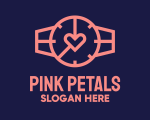 Pink Heart Wristwatch logo design