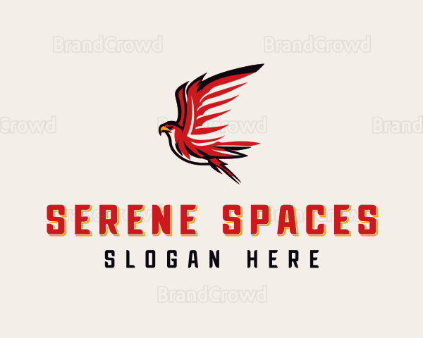 Falcon Bird Fying Logo