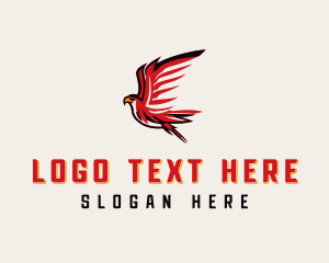 Falcon Bird Fying Logo