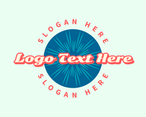 Zoom - Classic Retro Sunburst logo design