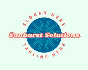 Sunburst - Funky Retro Sunburst logo design