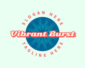 Burst - Funky Retro Sunburst logo design