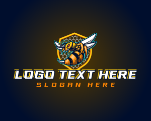 Honeybee - Hornet Gaming Shield logo design