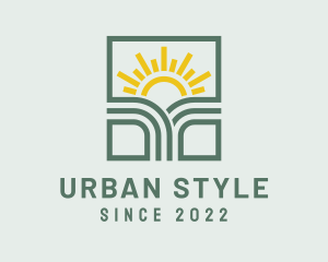Eco - Sunrise Organic Farming logo design