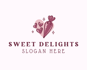 Pastry Bag Heart Bakery logo design