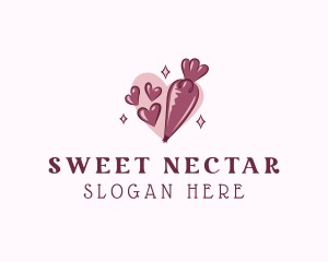 Pastry Bag Heart Bakery logo design