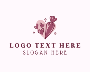 Love - Pastry Bag Heart Bakery logo design
