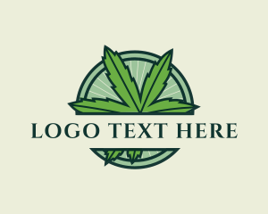 Alternative Medicine - Marijuana Cannabis Plant logo design