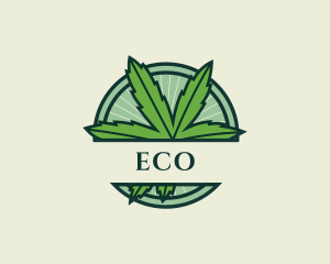 Weed Shop - Marijuana Cannabis Plant logo design