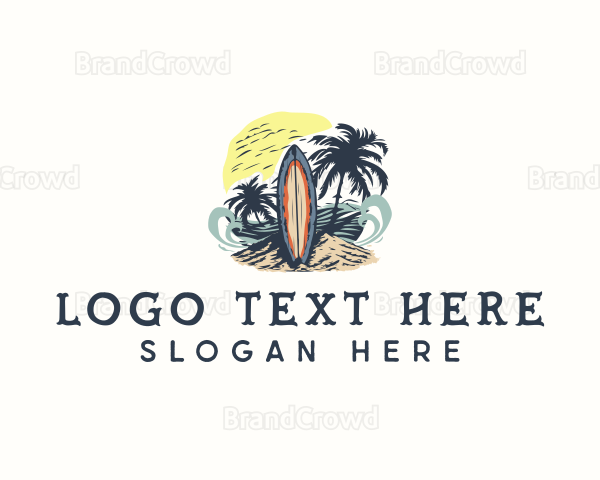 Surfing Beach Resort Logo