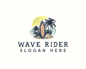 Surfing Beach Resort logo design