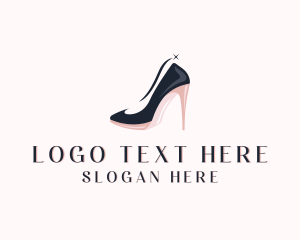 Shoemaking - Elegant Stilettos Shoes logo design