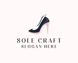 Shoemaking - Elegant Stilettos Shoes logo design