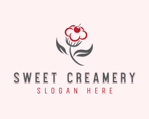 Cupcake Flower Pastry logo design