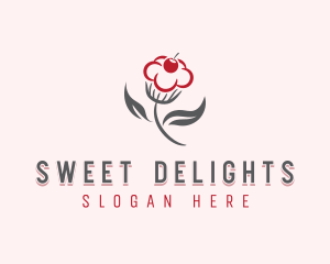 Cupcake Flower Pastry logo design