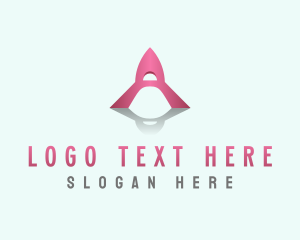 Programming - Space Rocket Letter A logo design