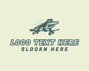 Streetwear - Alligator Skater Skateboard logo design