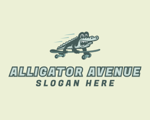 Alligator Skater Skateboard logo design