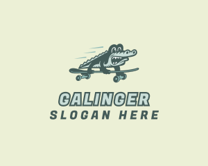 Skateboarding - Alligator Skater Skateboard logo design