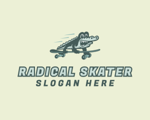 Alligator Skater Skateboard logo design