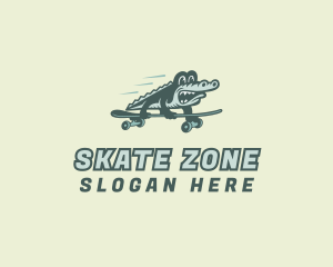 Alligator Skater Skateboard logo design