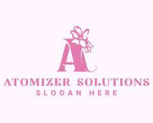 Organic Flower Boutique Letter A logo design