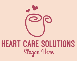 Pink Hearts Mug logo design