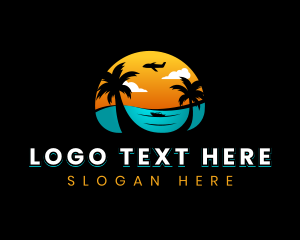 Ship - Summer Beach Travel logo design