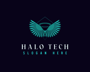 Halo - Religious Halo Wings logo design