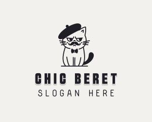Beret - Cat Beret logo design