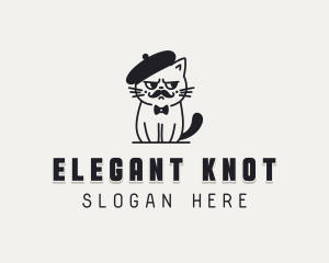 Bowtie - Cat Beret logo design