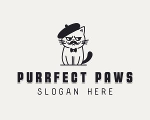 Cat Beret logo design