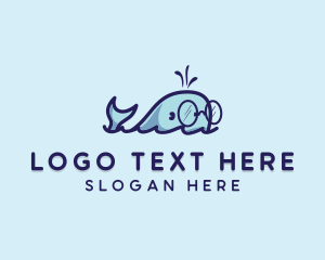 Mammal - Smart Whale Animal logo design