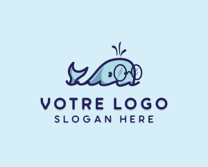 Smart Whale Animal Logo