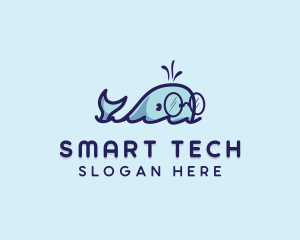 Smart - Smart Whale Animal logo design