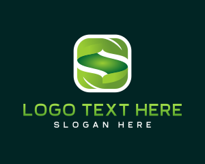 Health - Sustainable Leaf Letter S logo design
