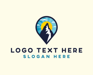 Location Pin - Mountain Sun Travel Agency logo design