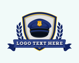 Pilot Hat - Police Cap Academy logo design