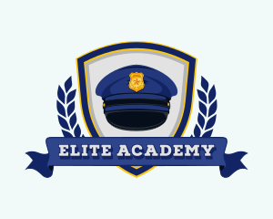 Police Cap Academy logo design