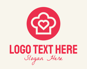 Food Store - Heart Baking Hat logo design