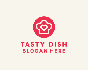 Dish - Heart Baking Hat logo design