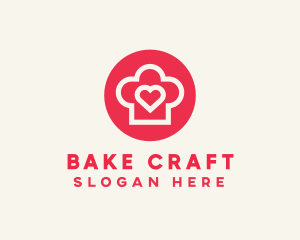 Heart Baking Hat logo design