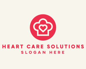 Heart Baking Hat logo design