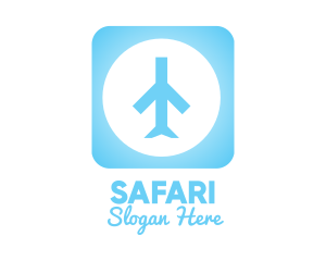 Aerial - Blue Plane App logo design