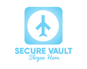 Encrypted - Blue Plane App logo design