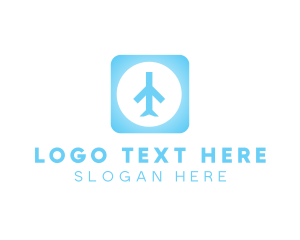 Travel - Blue Plane App logo design