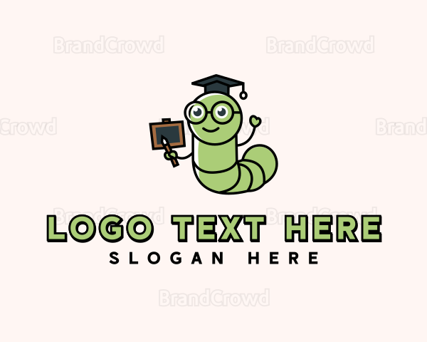 School Worm Graduate Logo