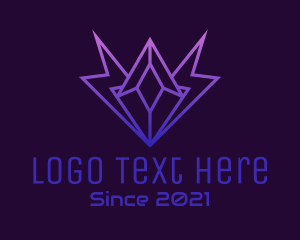 Electonics - Gaming Diamond Lightning logo design