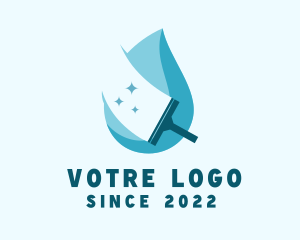 Rain - Water Droplet Cleaning Wiper logo design